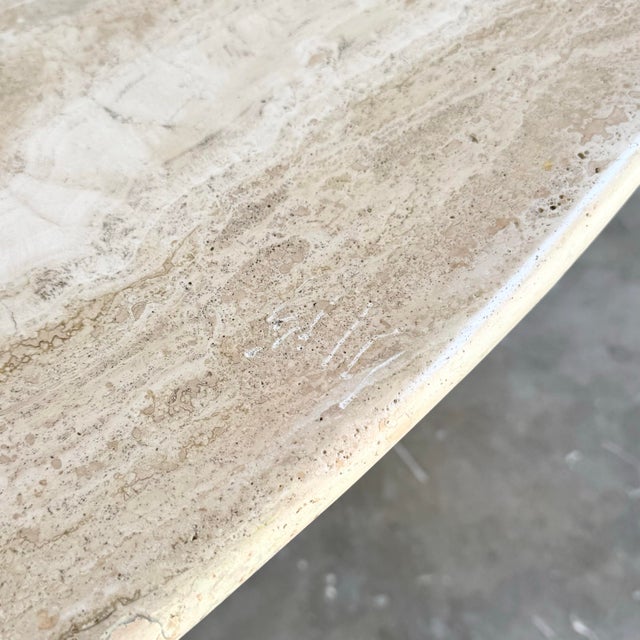 Vintage Italian Travertine Oval Dining Table For Sale - Image 10 of 12