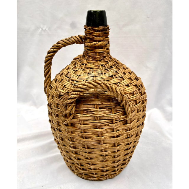 Early 20th Century Early 20th Century Wicker Wrapped German Demijohn Bottle For Sale - Image 5 of 13