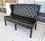 Contemporary Arhaus Black Tufted Leather Settee For Sale - Image 3 of 12