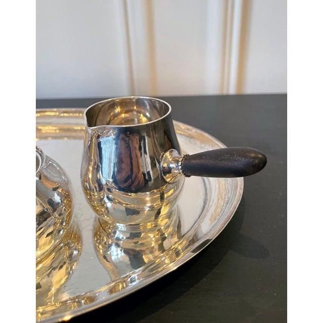 Danish Sterling Silver Coffee or Tea Set Georg Jensen For Sale - Image 16 of 18
