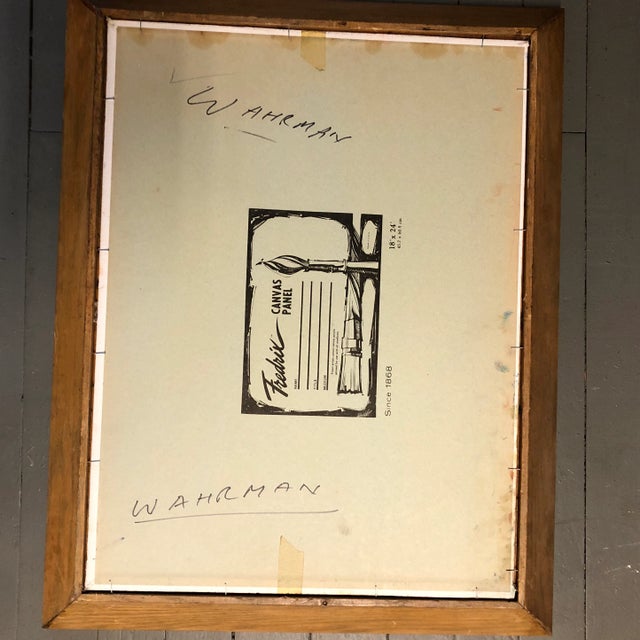 Vintage Original Modernist Nude Interior Artist Painting For Sale In Philadelphia - Image 6 of 7