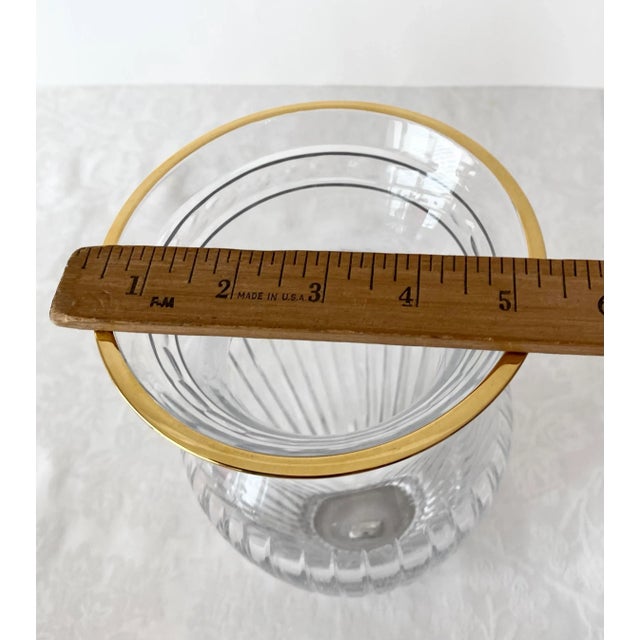 Late 20th Century Waterford Clear Crystal With Gold Rim Marquis Hanover Gold Vase Mint Condition For Sale - Image 5 of 12
