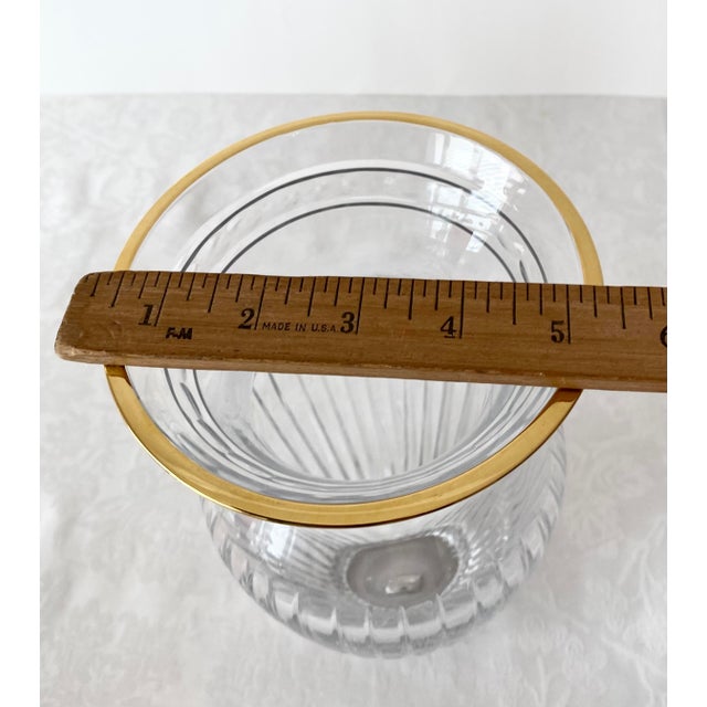 Late 20th Century Waterford Clear Crystal With Gold Rim Marquis Hanover Gold Vase Mint Condition Late 20th Century For Sale - Image 5 of 12