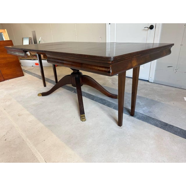 Early 20th Century Antique Regency Style Mahogany Extandable Mahogany Dining Table For Sale - Image 5 of 17
