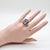 1990s 18k Gold Josephine Baker Banded Agate Intaglio Ring With Enamel and Rubies, Size 7 For Sale - Image 9 of 13