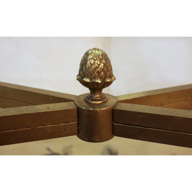 1980s Circa 1980 Italian Brass & Glass Oval Coffee Table For Sale - Image 5 of 5