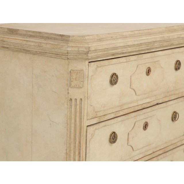 Wood Gustavian Style Pine Chests of Drawers - A Pair For Sale - Image 7 of 11