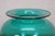 Late 20th Century Vintage Hand Blown Teal Green Glass Vase Urn Leech Bowl 6" For Sale - Image 5 of 12