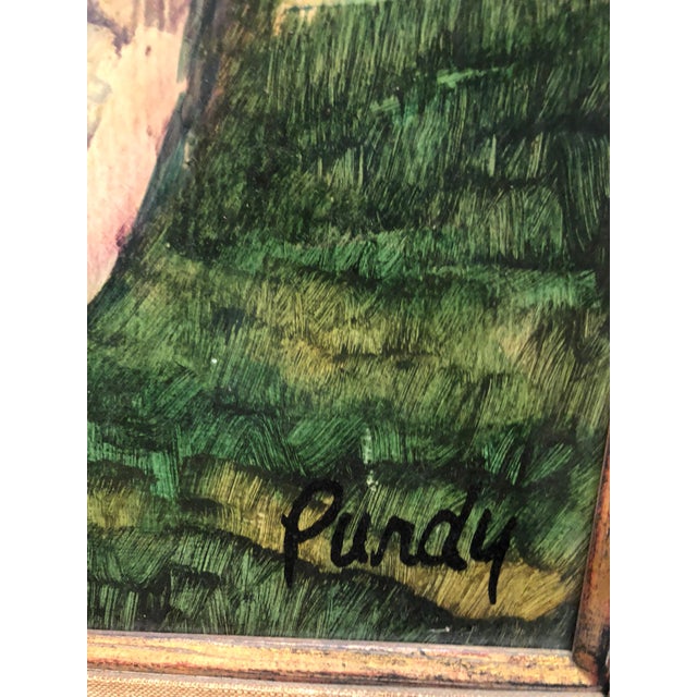 Early 20th Century Donald Roy Purdy, Judaica Meditative Rabbi at Prayer in Nature, Large Landscape Oil Painting For Sale - Image 5 of 5