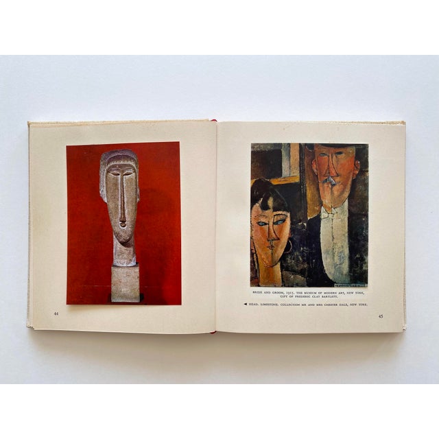 Amedeo Clemente Modigliani Amedeo Modigliani Vintage 1958 First Edition Lithograph Print Mid Century Modernist Hardcover Art Book For Sale - Image 4 of 18