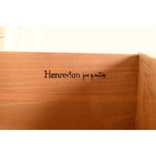 Wood Henredon French Provincial Louis XV Cream Lacquered Armoire Dresser or Gentleman's Chest, Circa 1960s For Sale - Image 7 of 15