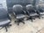 2000 - 2009 Vecta Litho Usa Set of 4 Used Black Leather Executive Swivel Office Chair For Sale - Image 5 of 8