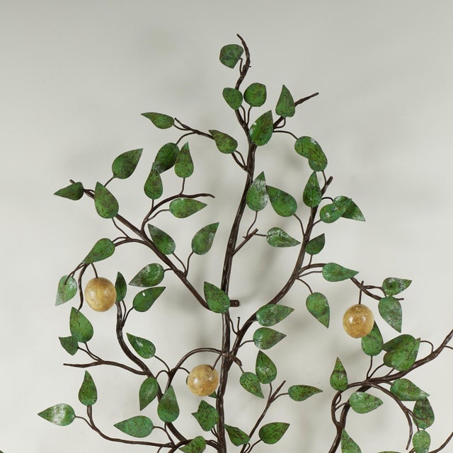Italian Vintage Italian Tole Lemon Tree Sculpture For Sale - Image 3 of 12