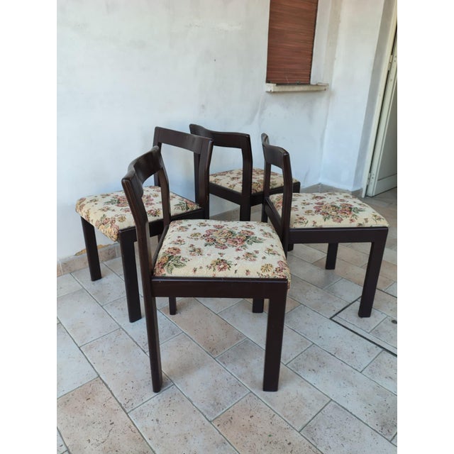 1970s Vintage Modern Minimalist Chairs, 1970s, Set of 4 For Sale - Image 5 of 17