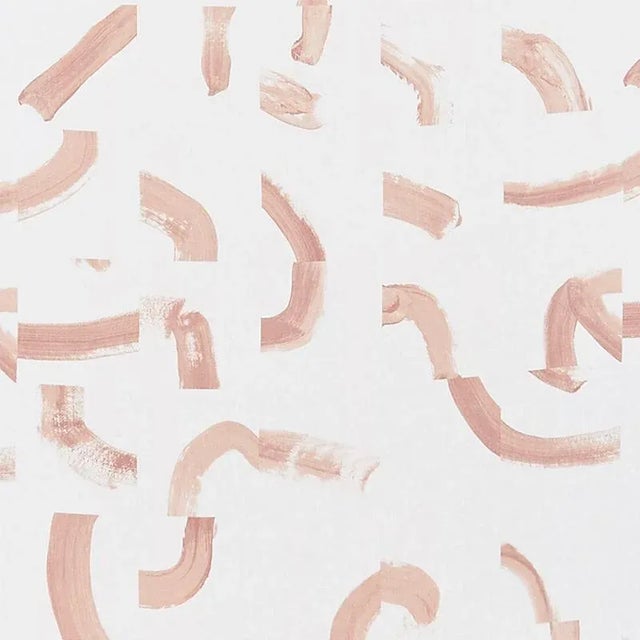 Contemporary Sample - Schumacher X Caroline Z Hurley Sepiessa Fabric in Coral For Sale - Image 3 of 3