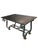 1940s 1940's French Coffee Table -Green Patinated Iron & Gilt W/ Smoke Glass Top For Sale - Image 5 of 11