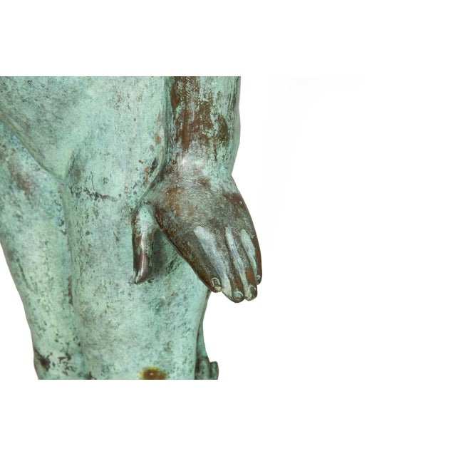 American Art Nouveau Bronze Sculpture of “Wildflower” by Edward Berge For Sale - Image 11 of 18