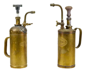 Vintage Brass & Metal Piston Oilers from Bertani Ala Del Taglia Signa, Early 20th Century, Set of 2