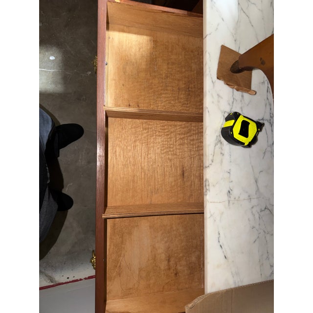 Vintage French Empire Style Mahogany Commode With Marble Top and Carved Lion Paw Feet For Sale - Image 12 of 12
