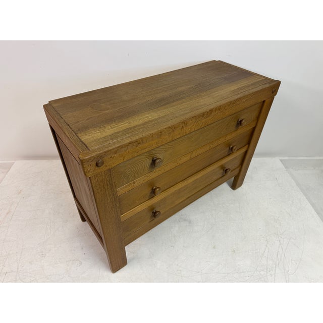 1970s Brutalist Oak Chest of Drawers, 1970s For Sale - Image 5 of 14