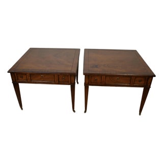 1930s Pair of Brandt English Regency Mahogany Side Tables / End Tables For Sale