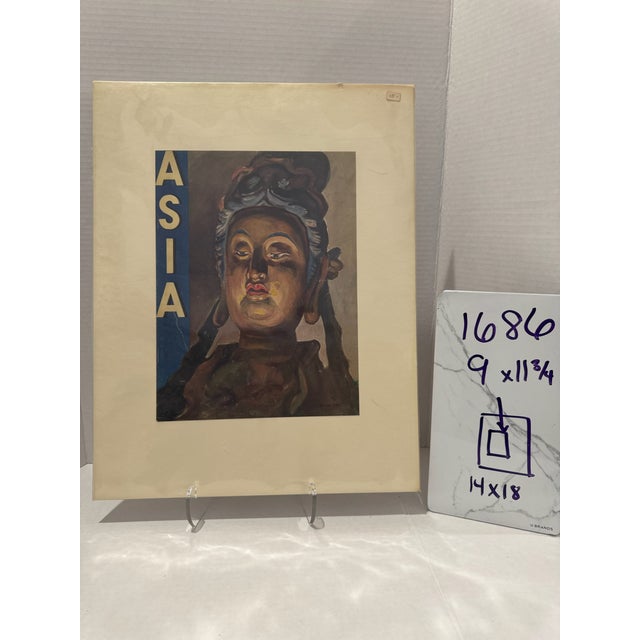 1930s 1934 Original Asia Magazine Cover, October, Stanislaw Rembski, Art Deco, Matted For Sale - Image 5 of 5