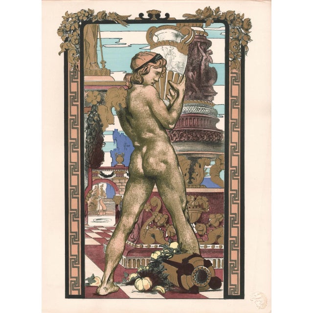 Late 19th Century Maurice Desvallières, Porteur d'Amphore, 1898, Original Lithograph For Sale - Image 5 of 11