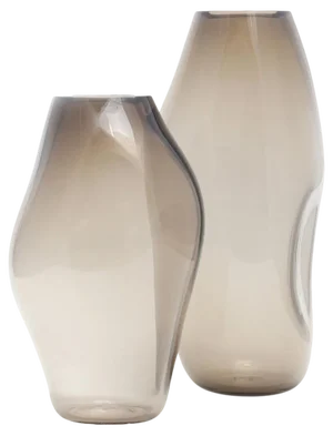 Supernova IV Silver Smoke M/Vases by Eloa, Set of 2