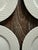 A beautiful set of six vintage Pagnossin Ironstone plates made in Treviso, Italy, featuring a classic creamy white glaze...