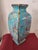 Chinese Ceramic Vase Qing Dynasty Qianlong Marked Blue Ground Famille Rose Porcelain Square Vase Hand Painted Flowers and Birds Pattern For Sale - Image 10 of 11