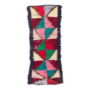 Vintage Berber Moroccan Boucherouite Rag Rug - 02'05 X 06'05