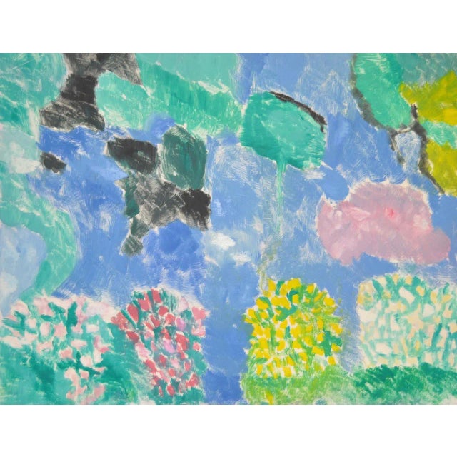 Abstract Arthur Krakower (1921-2009) "Snowmass 3" Original Monotype C.2004 For Sale - Image 3 of 6