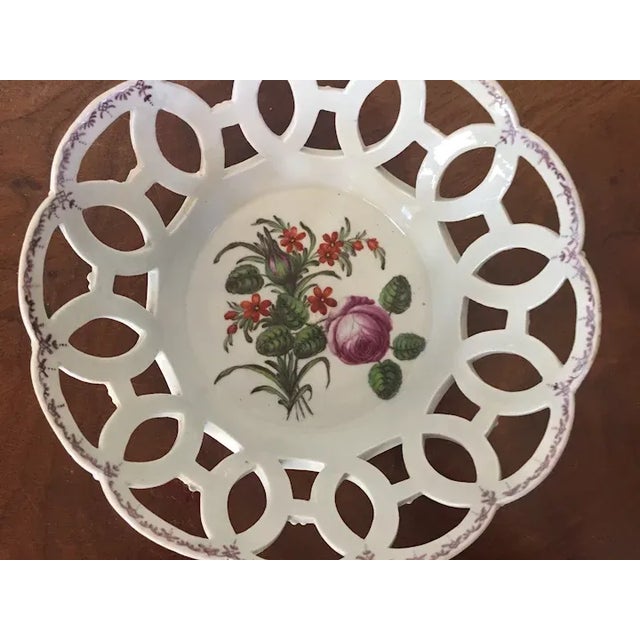 Antique 18th Century Worcester Floral Design Porcelain Bowl For Sale - Image 10 of 13