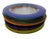 1980s Vintage 80s Mexican Glass Bread Plates - Set of 6 Colorful Textured Rim 5.25" Small Appetizer Side Dishes - Fused Glass For Sale - Image 5 of 18