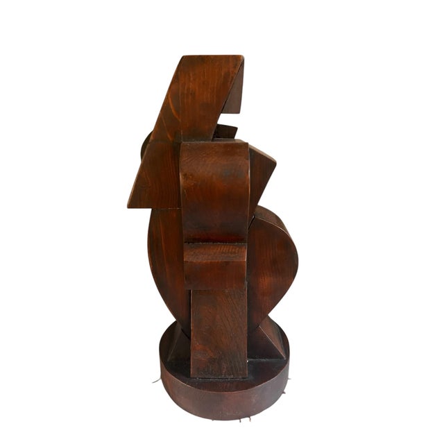Mid-Century Modern Mid 20th Century Vintage Atelier Boulogne Art Deco Wood Female Sculpture For Sale - Image 3 of 5