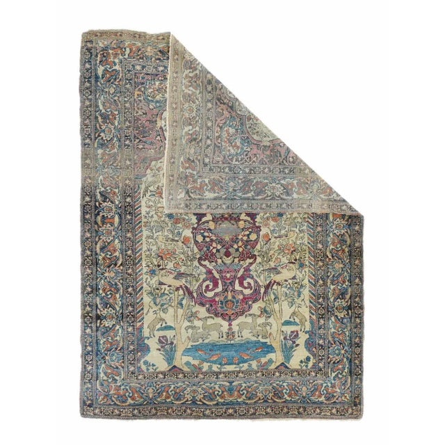 This semi-pictorial, niche-layout fine-weave urban scatter shows a giant vase with acanthus volute base set against a...