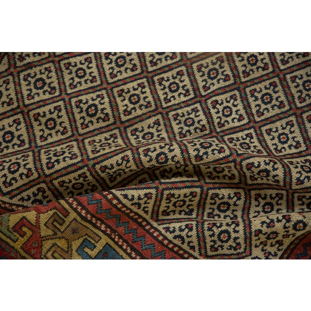 Boho Chic Antique Caucasian Rug Runner - 4' X 8'11" For Sale - Image 3 of 12