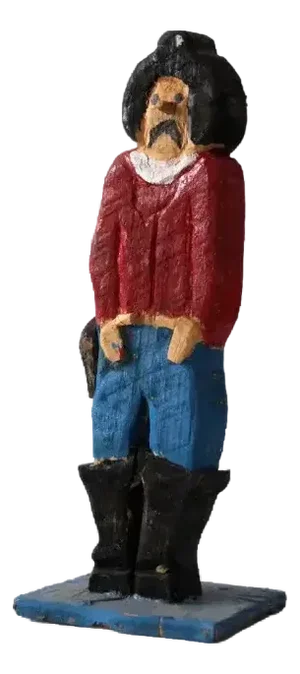 Vintage Western Folk Art Cowboy