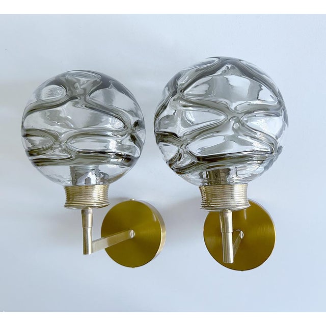 Vintage Glass Sconces from Doria Leuchten, 1970s, Set of 2 For Sale - Image 9 of 16