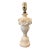 Antique Italian Hand Carved Alabaster Table Lamp For Sale