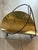 Brass Vintage Large, Solid Brass With Metal Handles, Firewood, Log or Magazine Holder, Natural Patina For Sale - Image 8 of 11