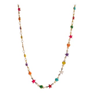 Rainbow Stars & Hearts Choker Necklace For Sale
