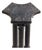The Vintage Italian Black Marble Tripod Column Pedestal For Sale