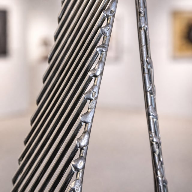 Metal Bob Bennett, Untitled Abstract Dynamic Sculpture, 1979, Brass Wire For Sale - Image 7 of 17