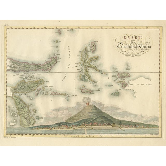 Antique Map of the Ternate Islands by Van Den Bosch, 1818 For Sale