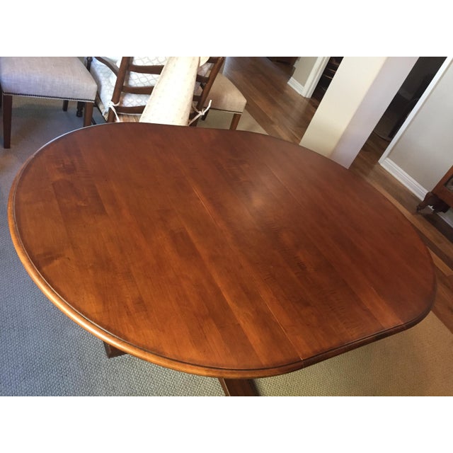 New Ethan Allen Camden Round Dining Table With Leaf Chairish