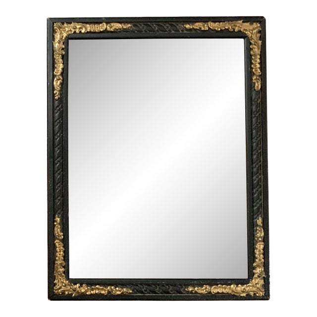 Late 19th Century Late Victorian Ebonized & Gilt Accent Mirror For Sale