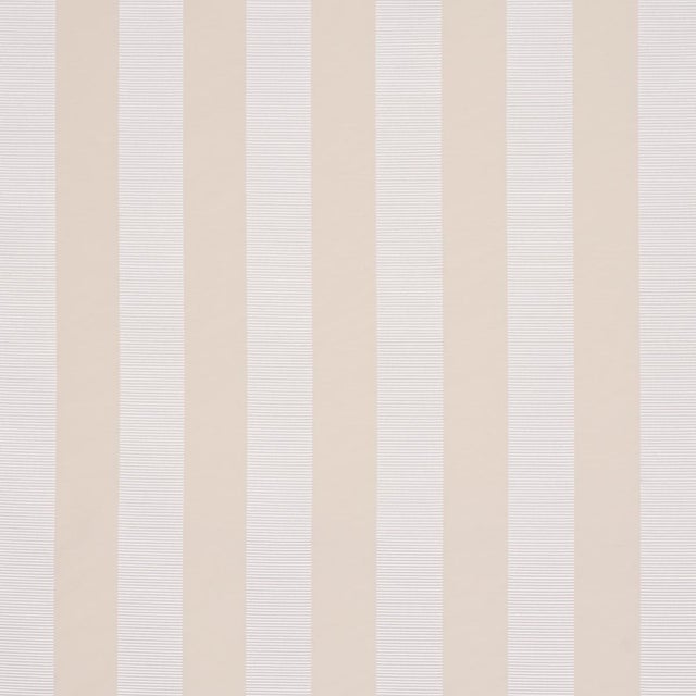 Schumacher Madison Wide Stripe Fabric In Ivory For Sale