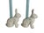 Mid 20th Century Vintage Cast Iron Rabbits Candle Holders For Sale - Image 5 of 16