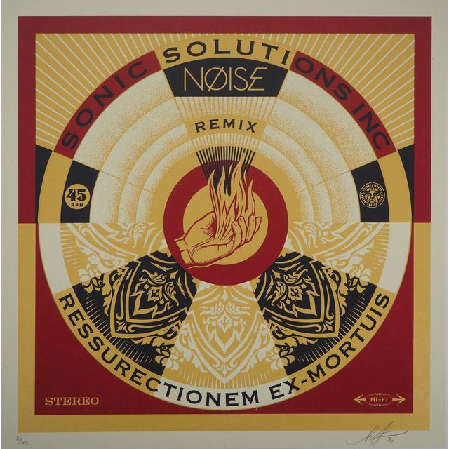 Shepard Fairey, Noise Remix, Lithograph For Sale - Image 5 of 5